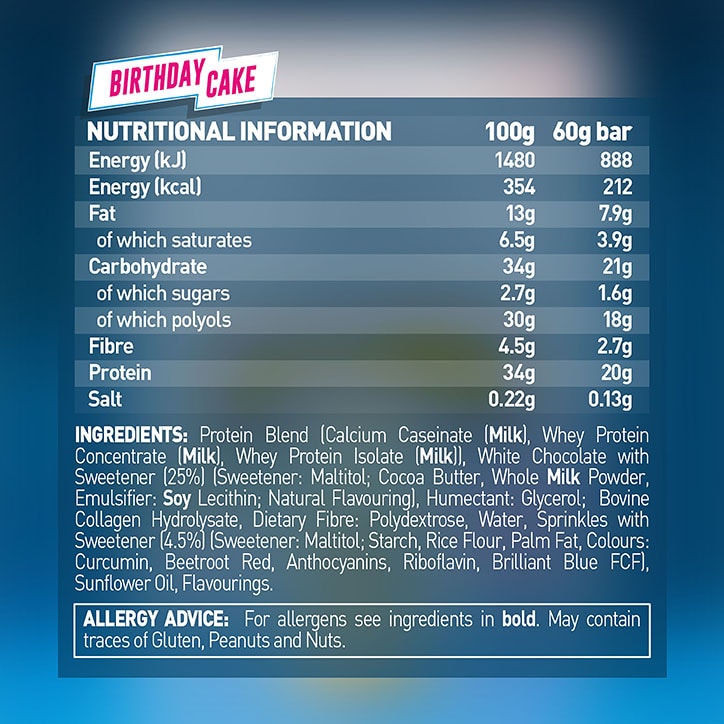 Grenade Birthday Cake Protein Bar 60g